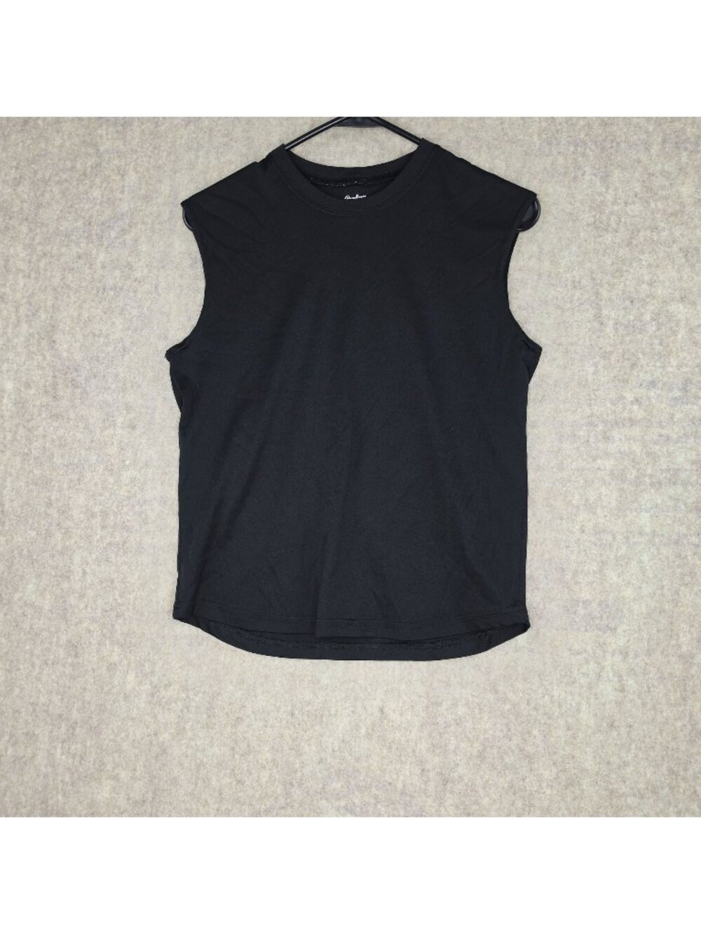 Rawlings Kids Sleeveless Black Sports Tee M Polyester Athletic Fit Crew Neck